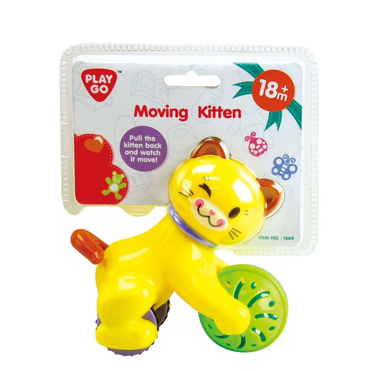 Развивающая игрушка – Котенок с колесиками  